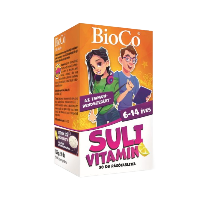Vitamine pentru scolari, 90 tablete masticabile, BioCo