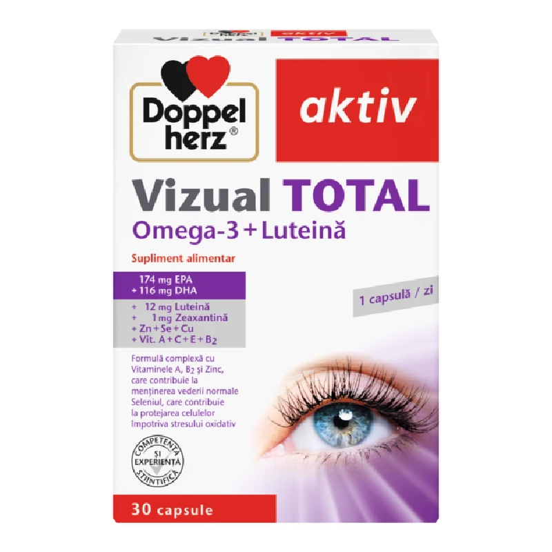 Vizual Total cu Omega 3 si Luteina Aktiv, 30 capsule, Doppelherz