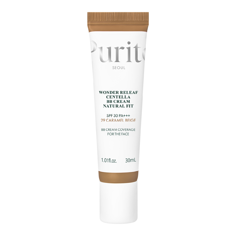 Crema BB multifunctionala cu SPF 30 PA+++, 29 Caramel Beige, Wonder Releaf Centella, 30 ml, Purito