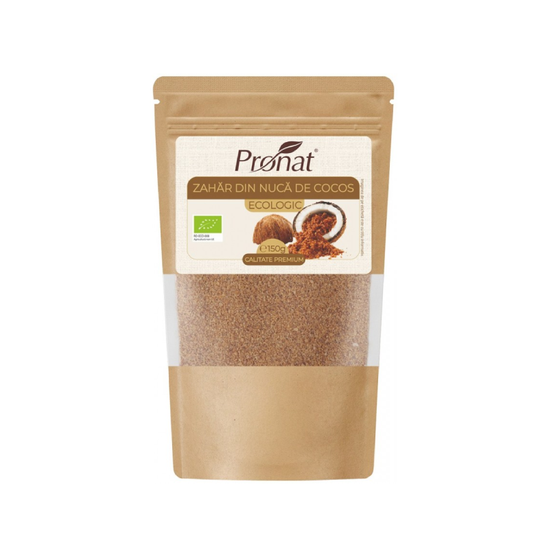 Zahar din nuca de cocos bio, 150 g, Pronat