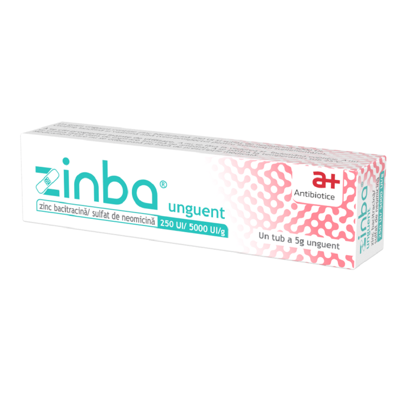 Zinba unguent, 250UI/ 5000UI/g, 5 g, Antibiotice SA