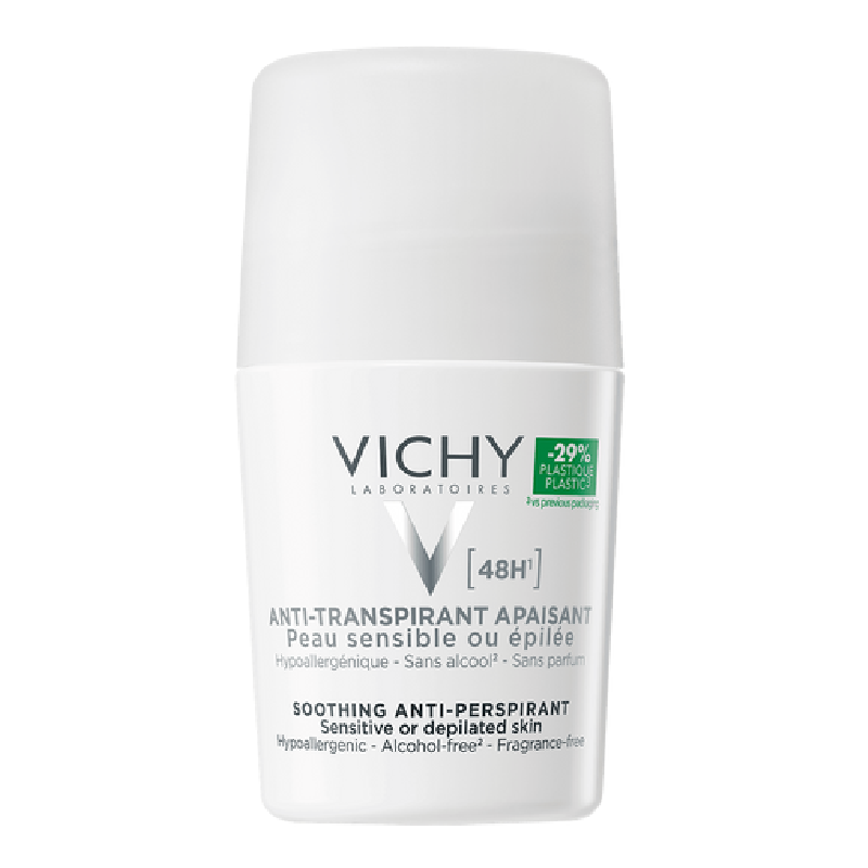 Deodorant roll-on antiperspirant fara parfum 48h, 50 ml, Vichy