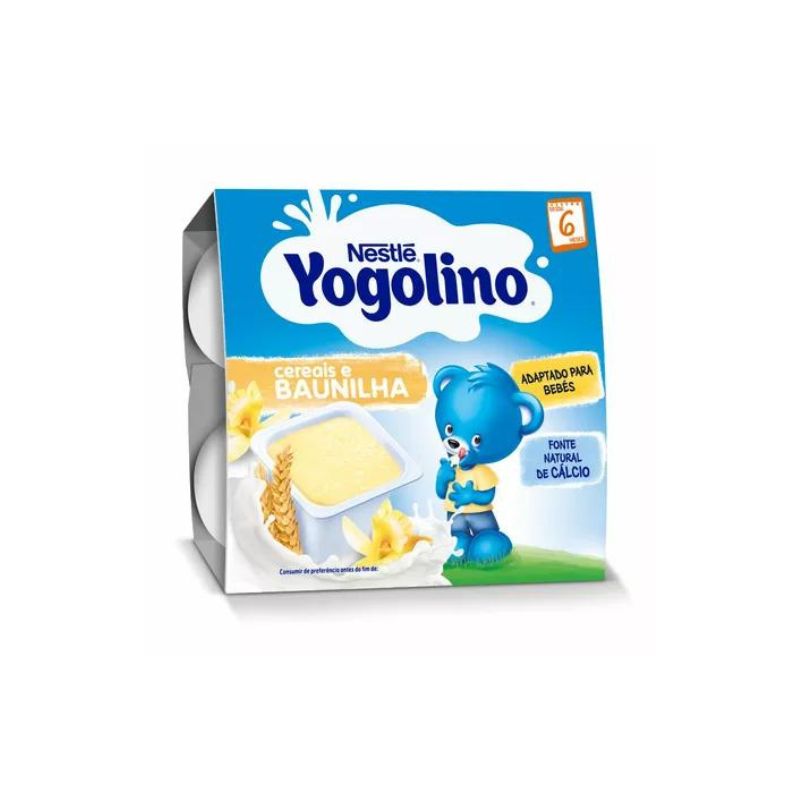 Gustare din gris cu lapte si vanilie Yogolino, +6 luni, 4x100g, Nestle