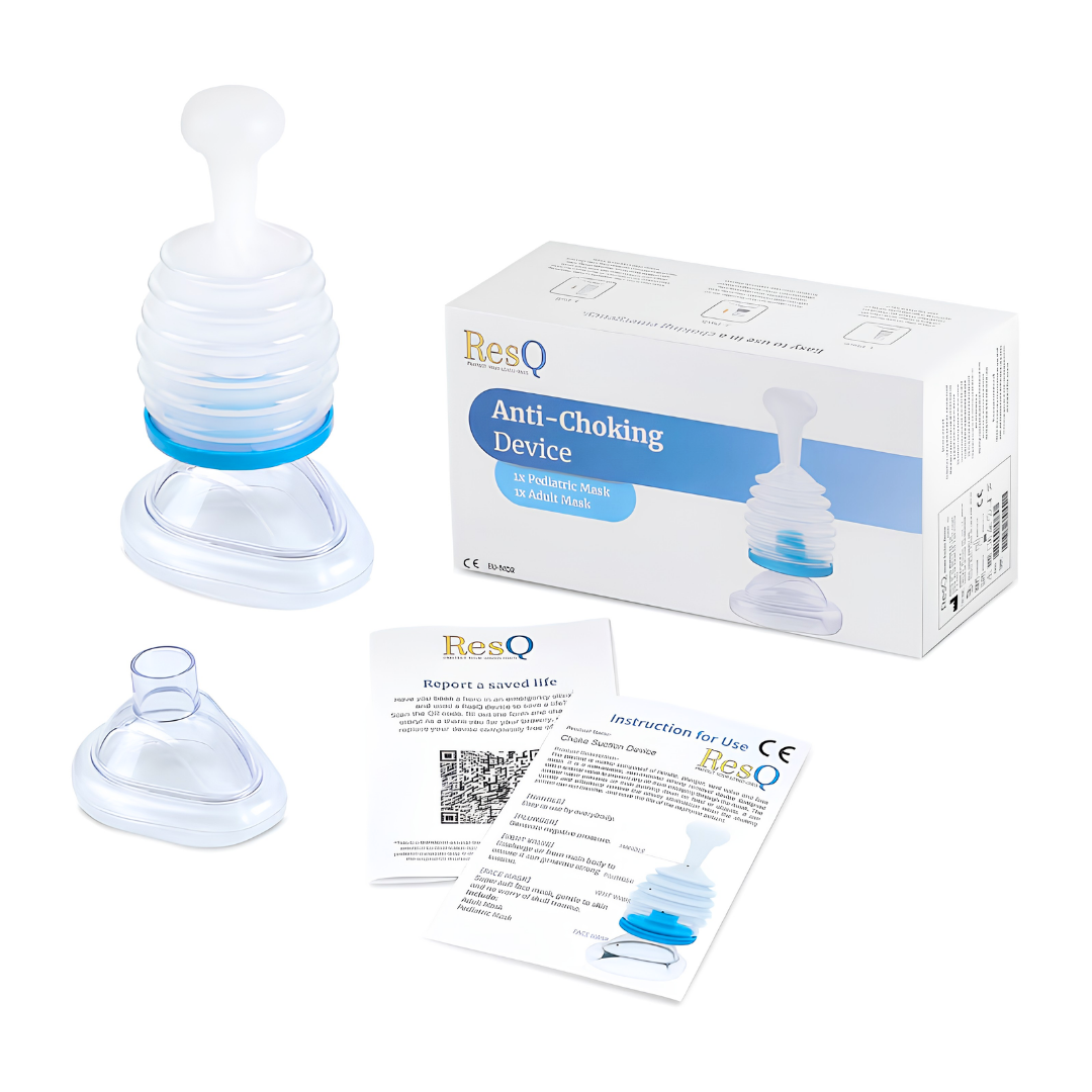 Dispozitiv Anti-Sufocare, Anti-Inec, Kit profesional cu masca de copii si adulti, ResQ®