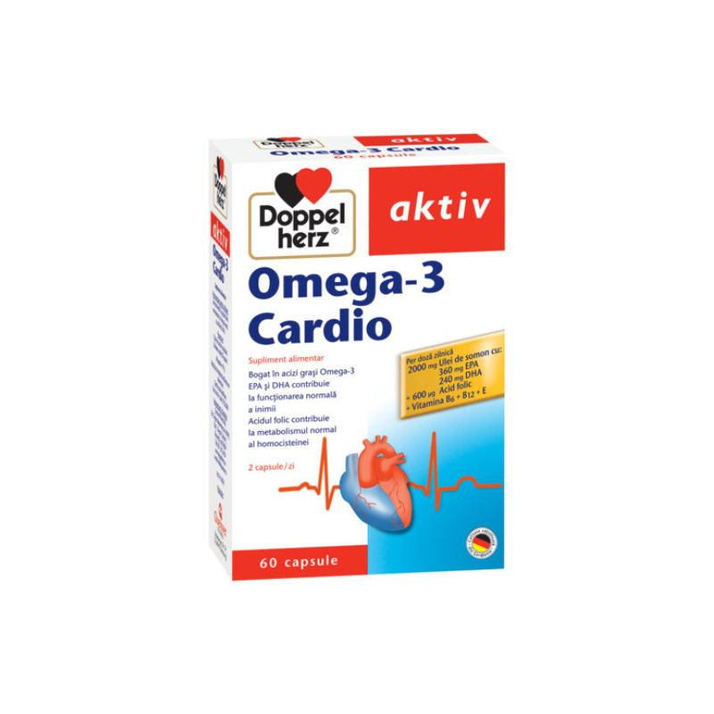Omega-3 Cardio pentru inima, 60 capsule, Doppelherz Inima sanatoasa 2023-10-03