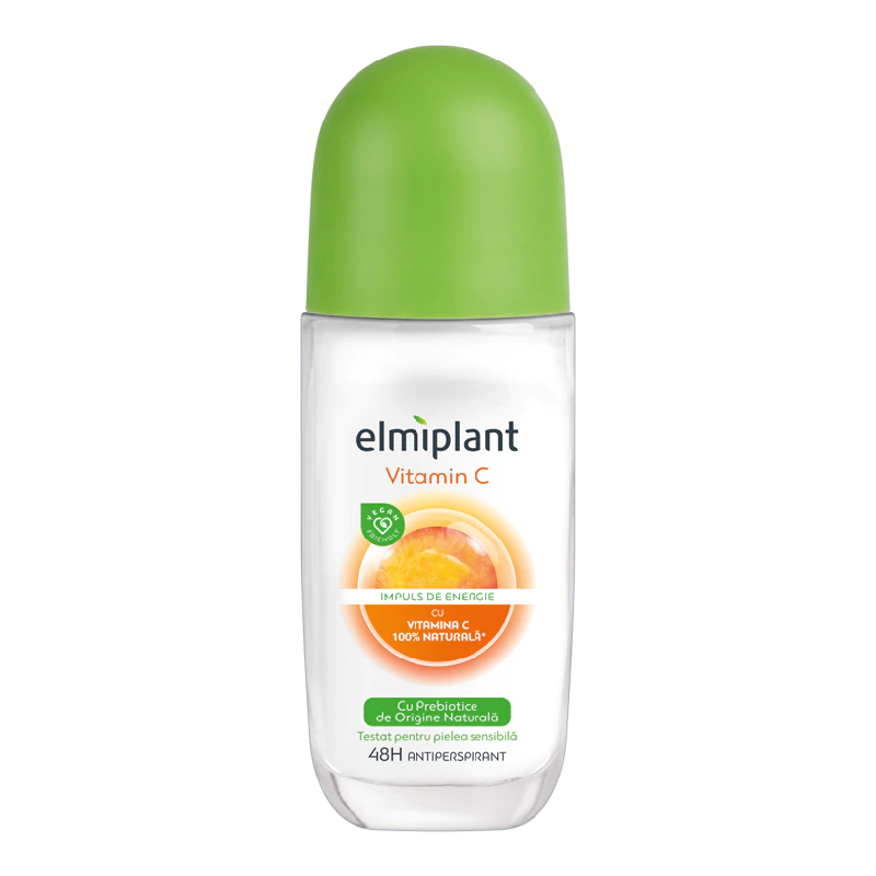 Deodorant antiperspirant roll on Vitamina C, 50ml, Elmiplant 