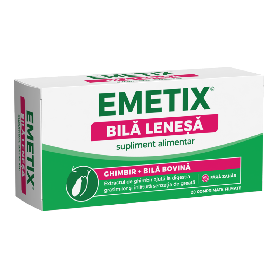 Emetix bila lenesa, 20 comprimate, Fiterman Pharma