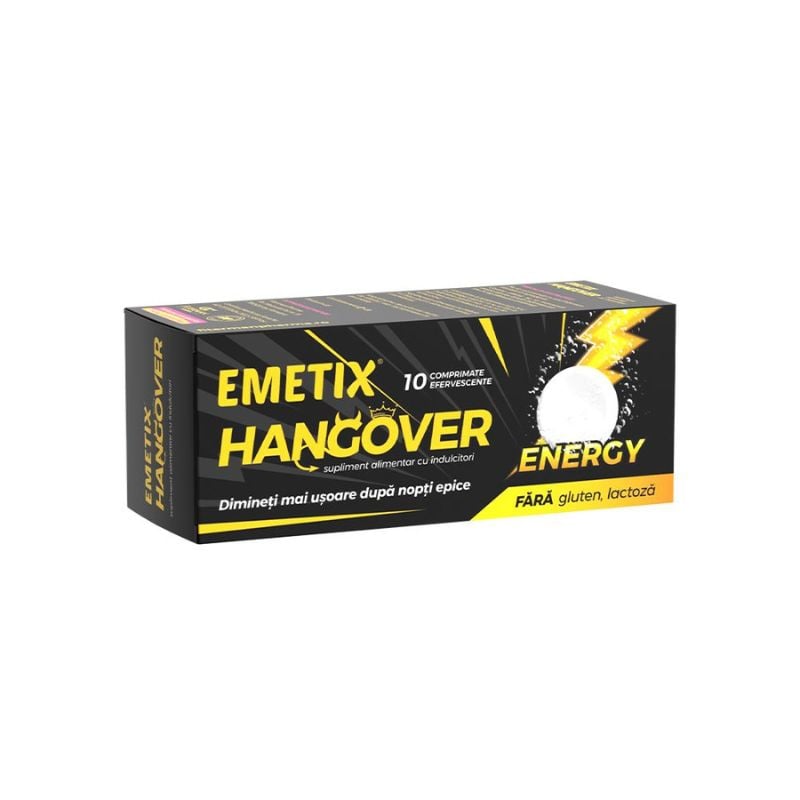 Emetix hangover energy, 10 comprimate, fiterman