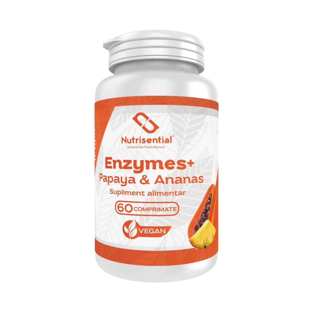 Enzime Digestive, Papaya&ananas, 60 Capsule, Nutrisential