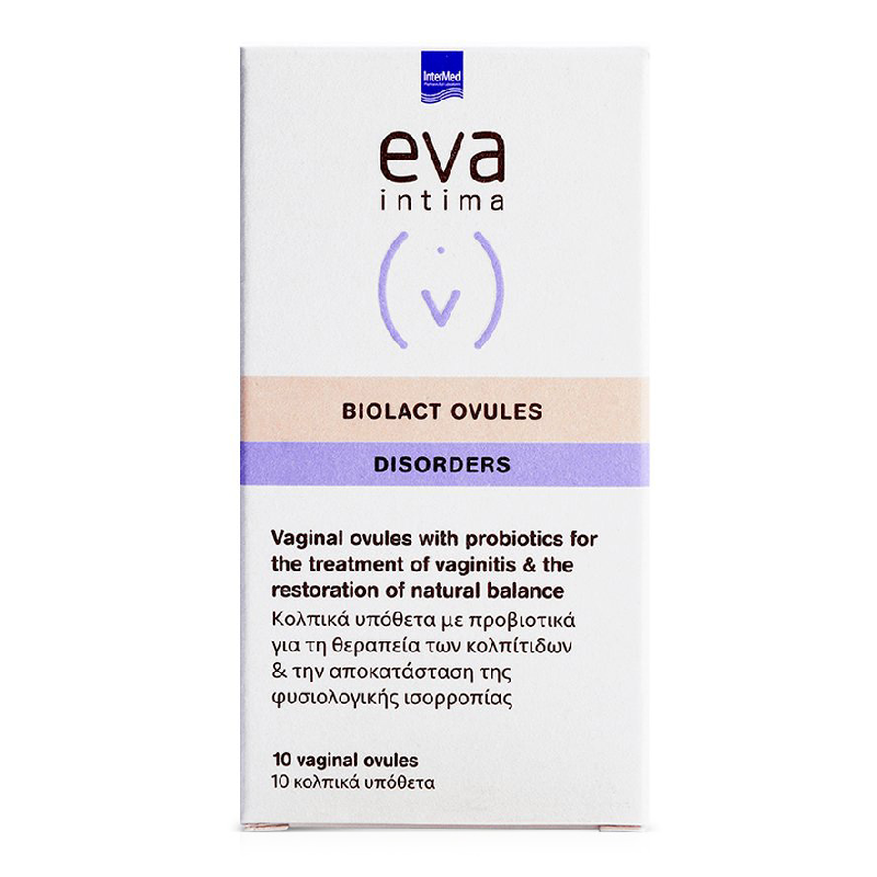 Ovule vaginale cu probiotice Biolact, 10 bucati, Eva Intima