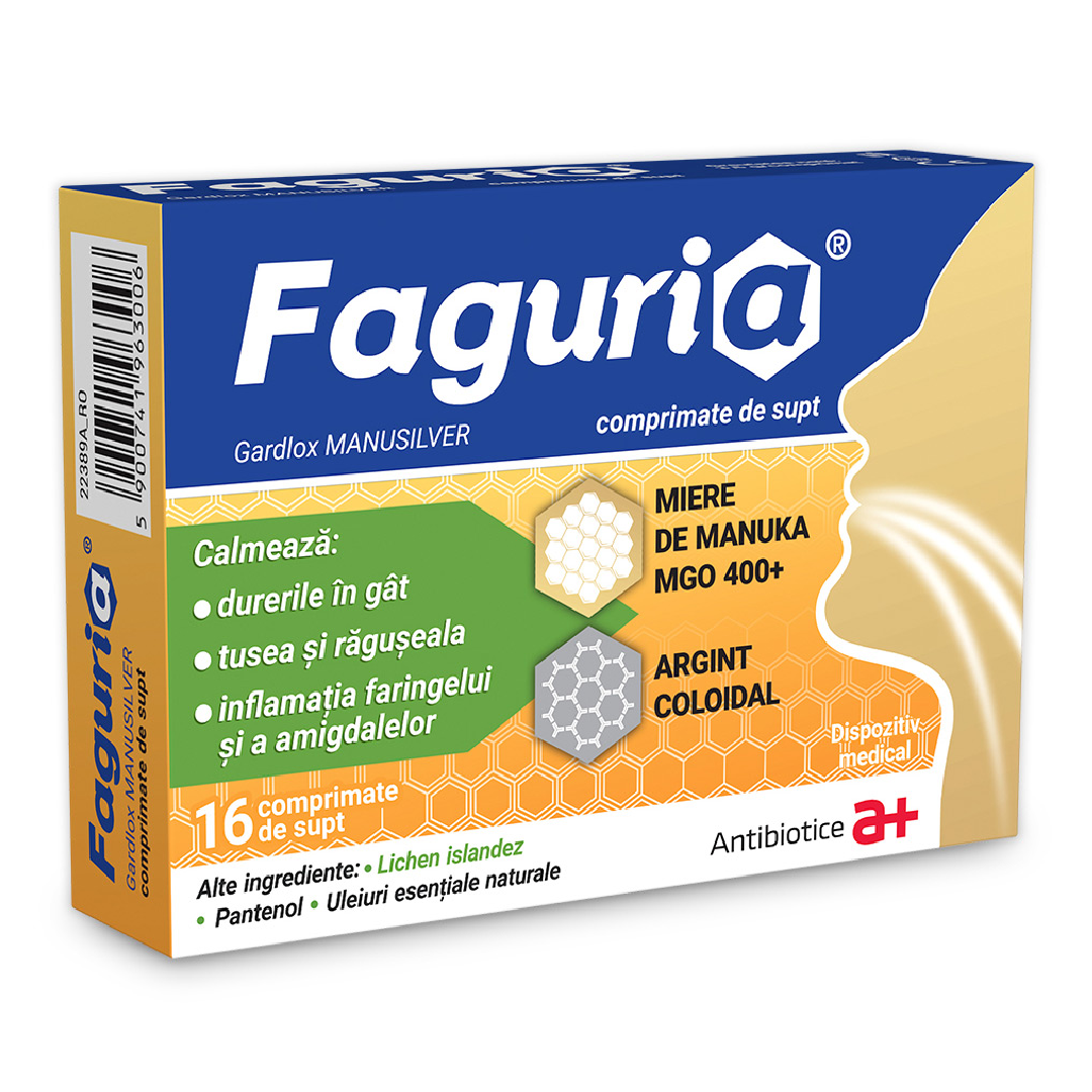 Faguria, 16 comprimate de supt, Antibiotica SA