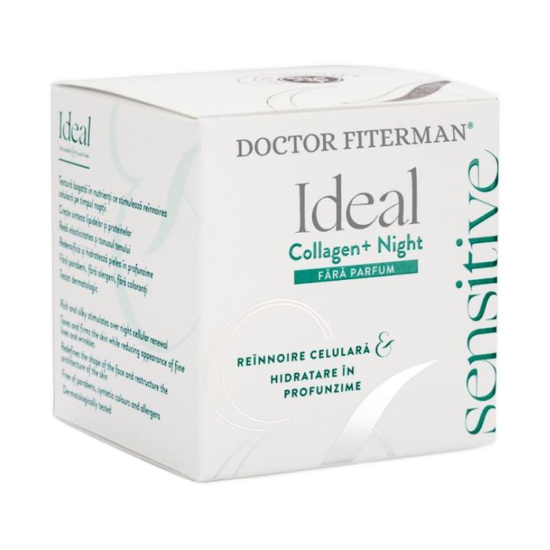 Crema De Noapte Ideal Sensitive Collagen+, 50 Ml, Doctor Fiterman