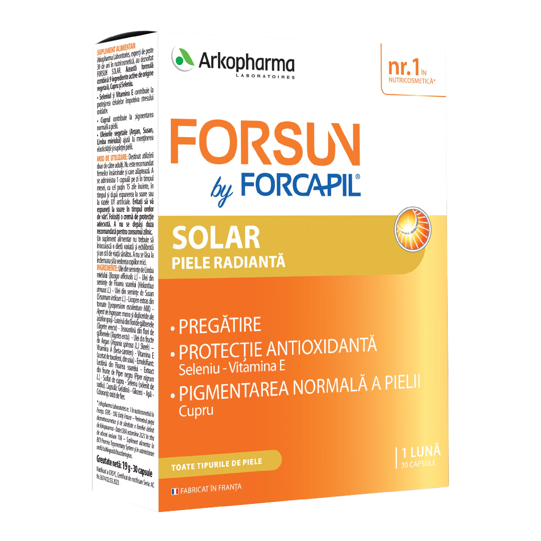 Forcapil Forsun Solar, 30 capsule, Arkopharma Arkopharma imagine noua