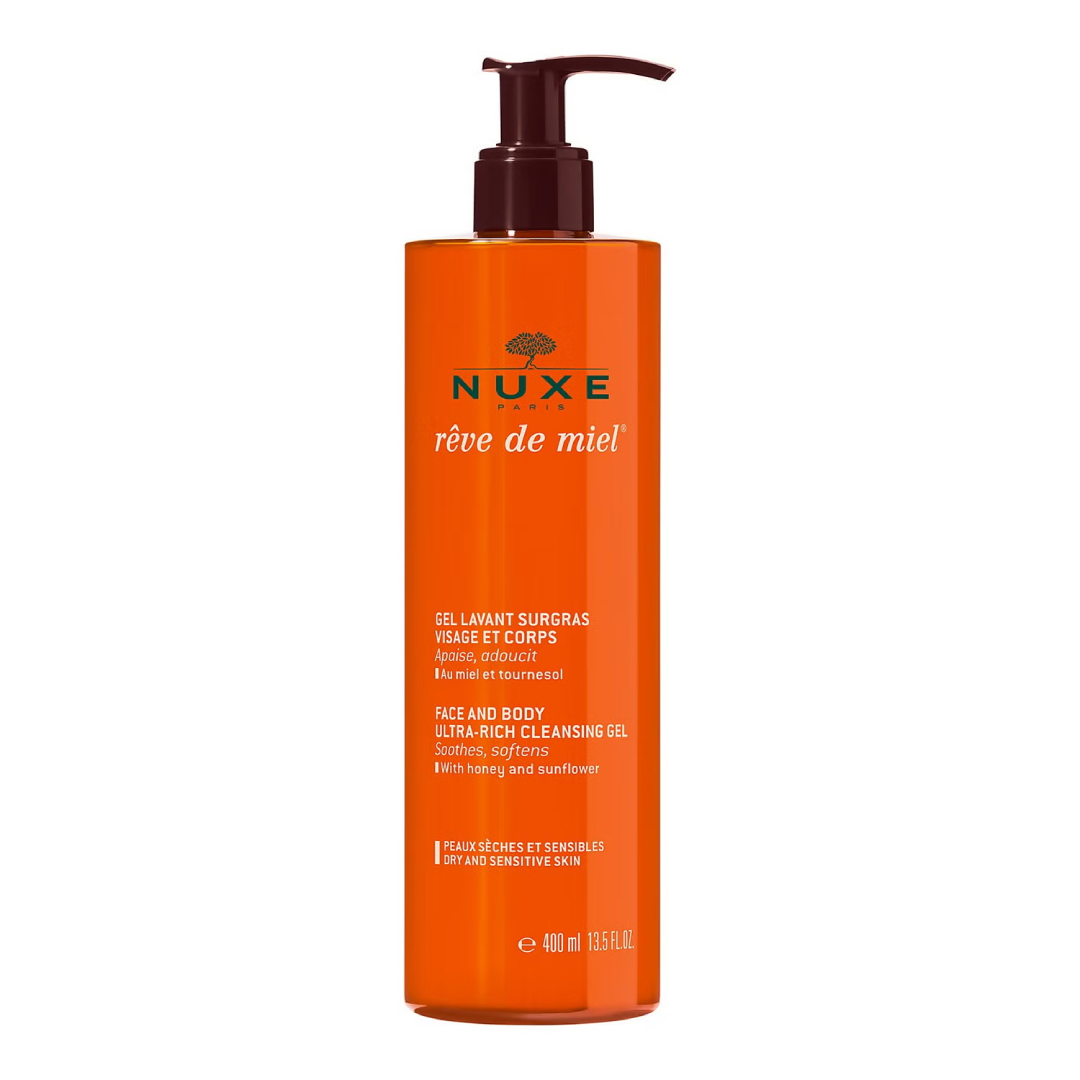 Gel curatare fata, corp - piele uscata si sensibila Reve de Miel, 400ml, Nuxe