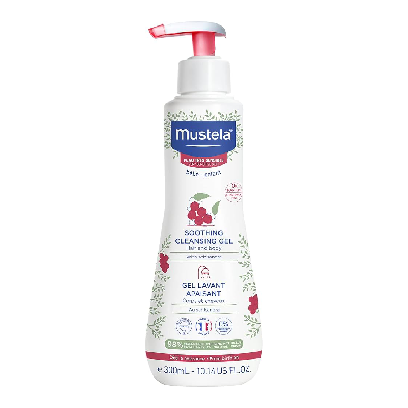 Gel curatare calmant pentru piele sensibila, 300ml, Mustela
