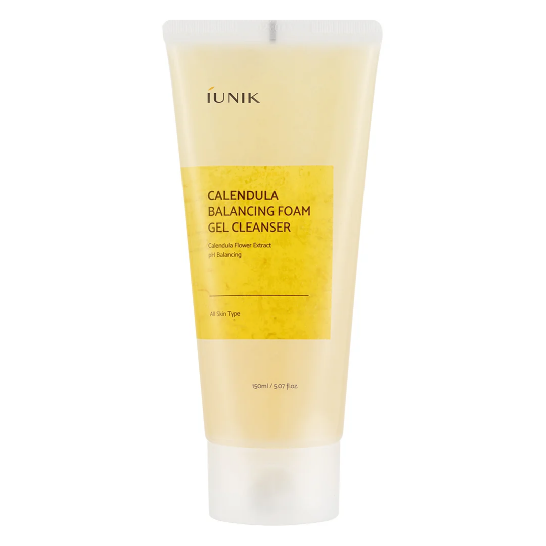 Gel de curatare cu extras de galbenele Calendula Balancing Foam Gel Cleanser, 150 ml, iUNIK