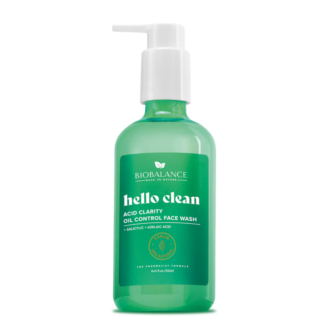 Gel de curatare cu Acid Salicilic + Acid Azelaic Hello Clean Acid Clarity, 250ml, Bio Balance