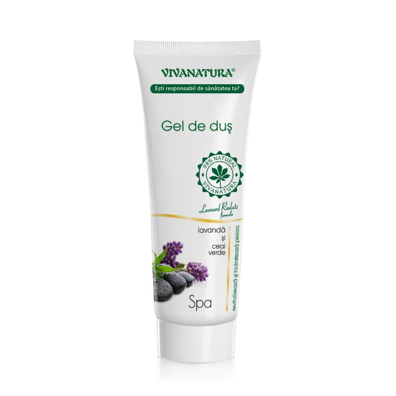 Gel De Dus Spa Cu Lavanda Si Ceai Verde, 250 Ml, Vivanatura