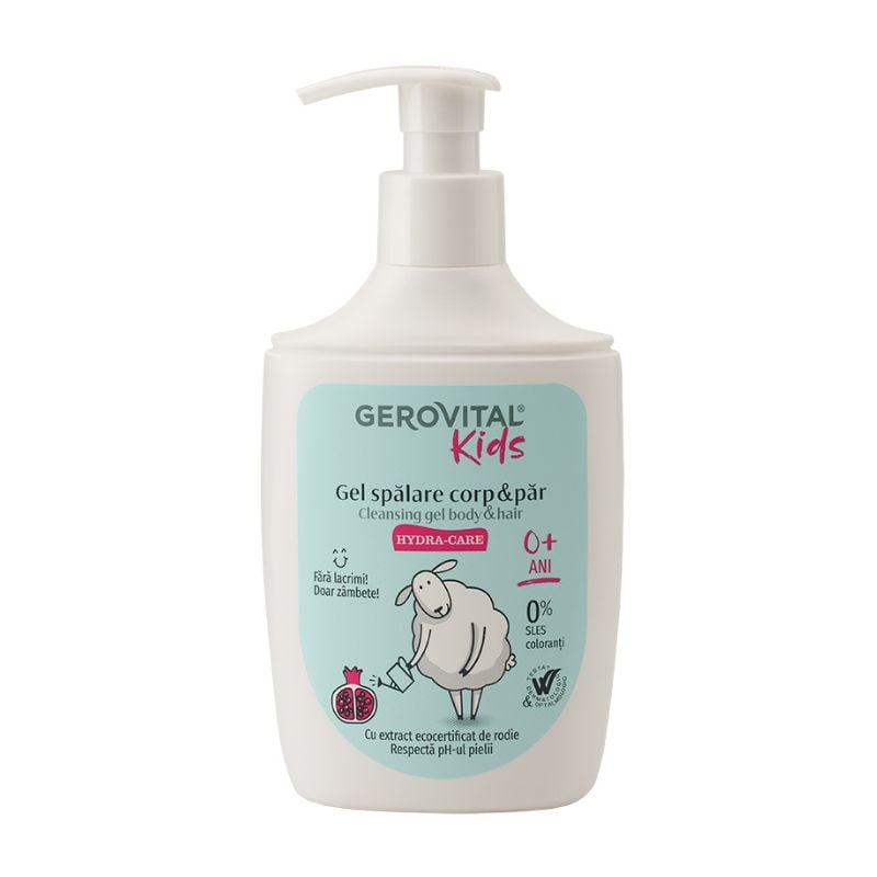 Gel Spalare Corp Si Par Hydra Care, 300 Ml, Gerovital Kids