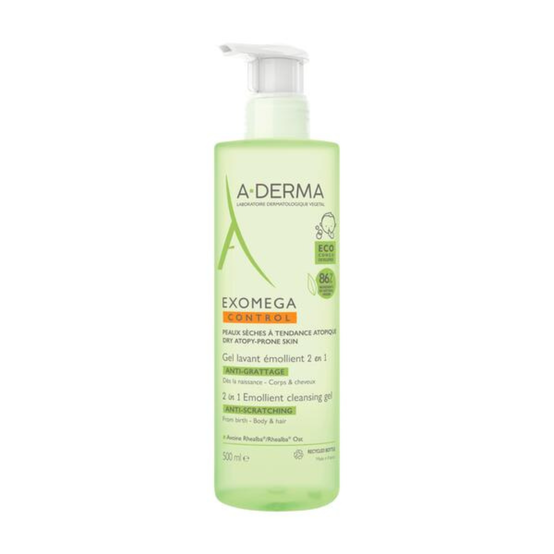 Gel Spumant 2 In 1 Exomega Control, 500 Ml, A-derma