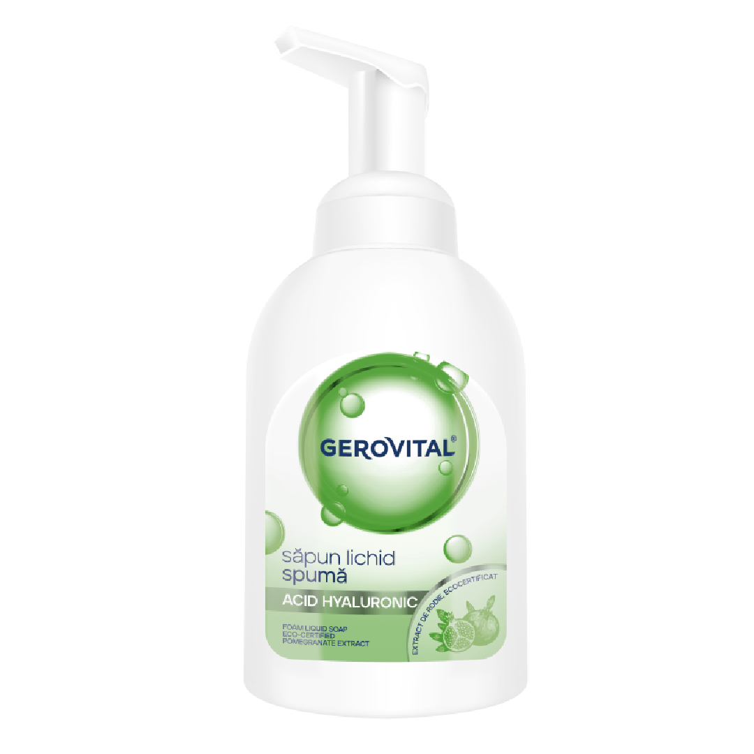 Sapun lichid spuma, acid hialuronic, 300ml, Gerovital 