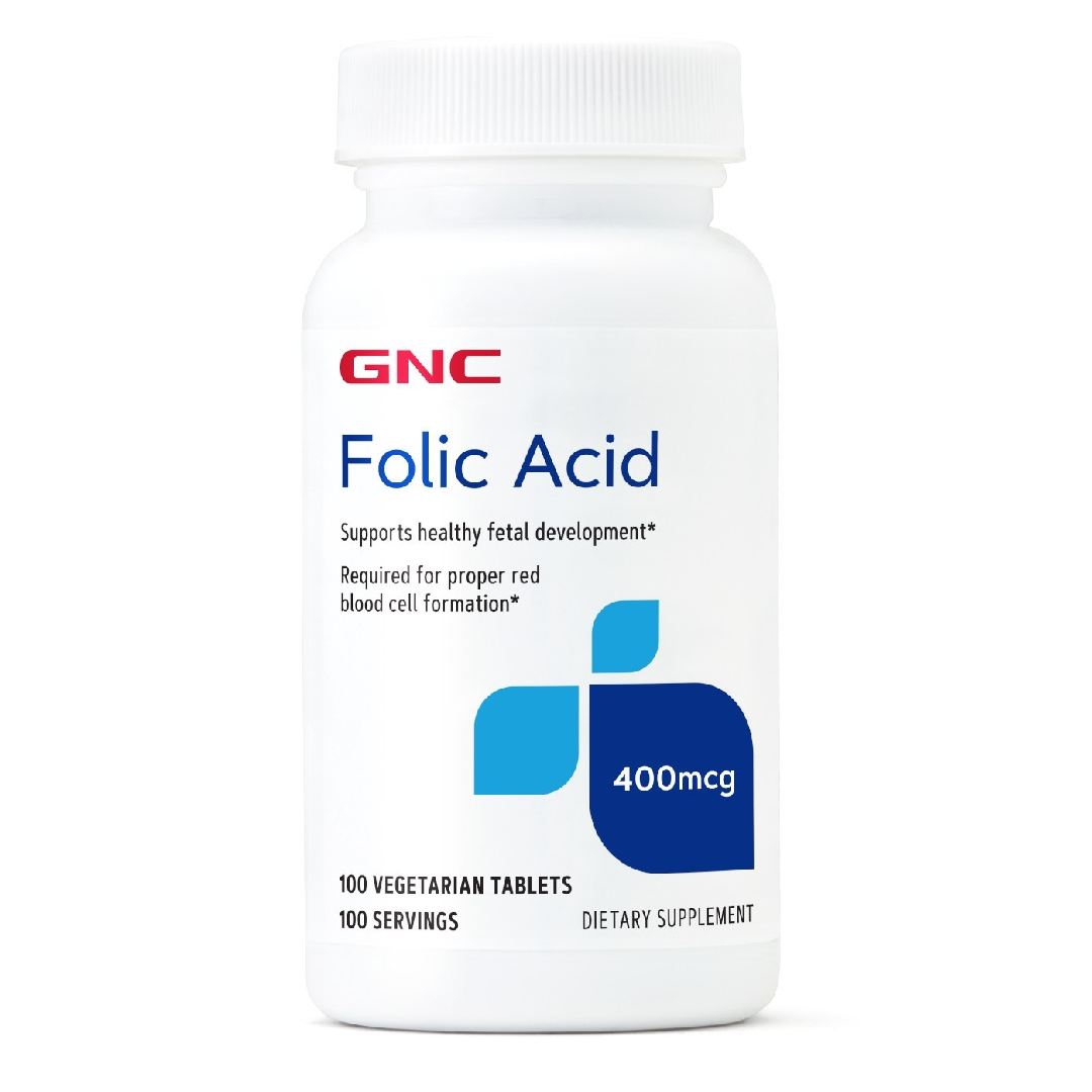 Acid Folic 400 mcg 100 tablete, GNC 