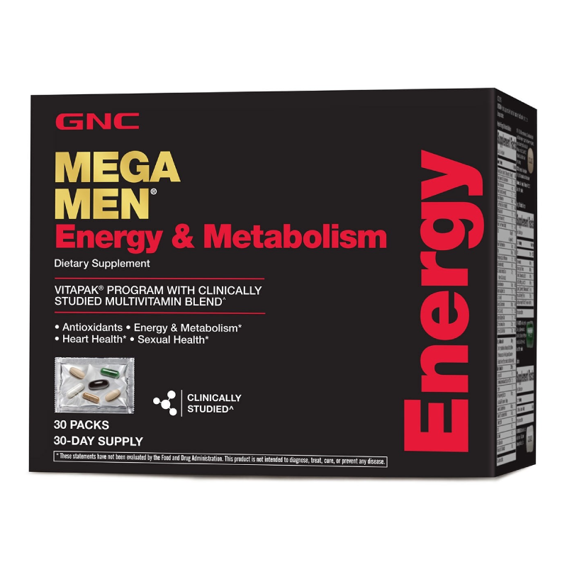 Mega Men® Energy&metabolism Vitapak® Complex De Multivitamine Pentru Barbati, 30 Pliculete, Gnc