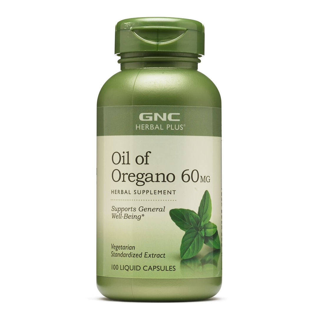 Ulei de Oregano 60 mg Herbal Plus, 100 capsule, GNC