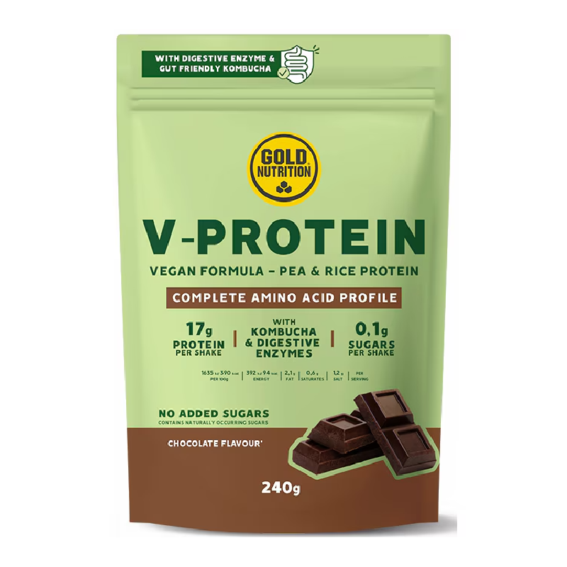 Gold Nutrition Pudra Proteica Vegetala V-protein Ciocolata, 240 g