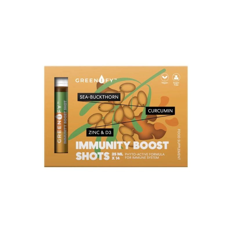 Greenify Immunity Boost Shots Pentru Imunitate, 14 Bucati X 25 Ml, Valentis