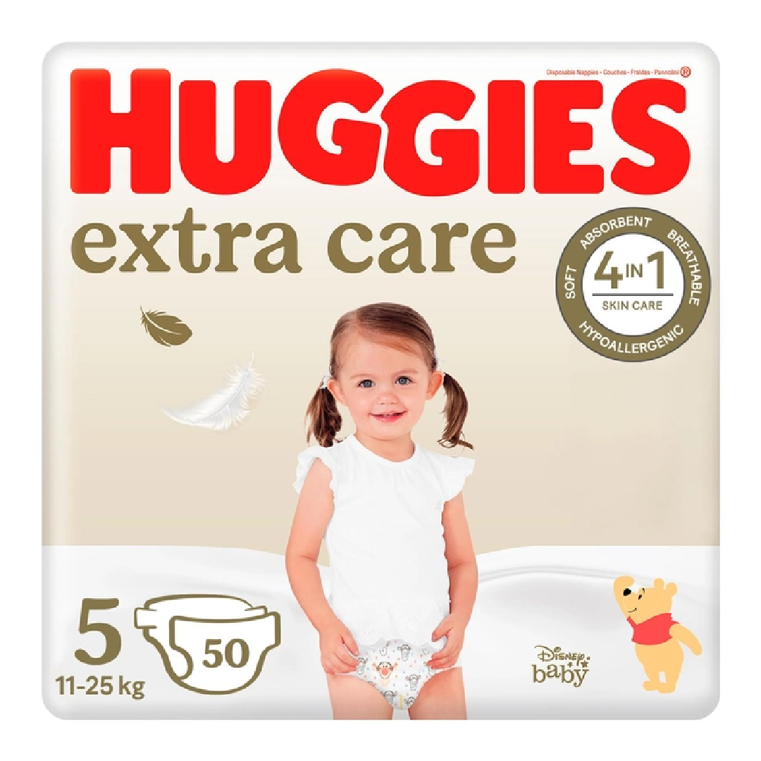 Scutece Extra Care Nr.5, 11-25kg, 50 Bucati, Huggies