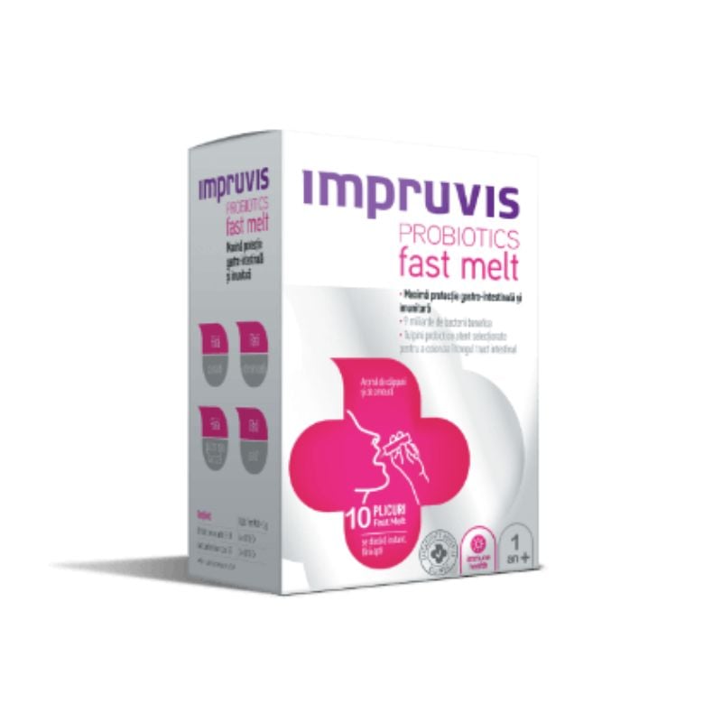 Impruvis Probiotics Fast Melt, 10 plicuri