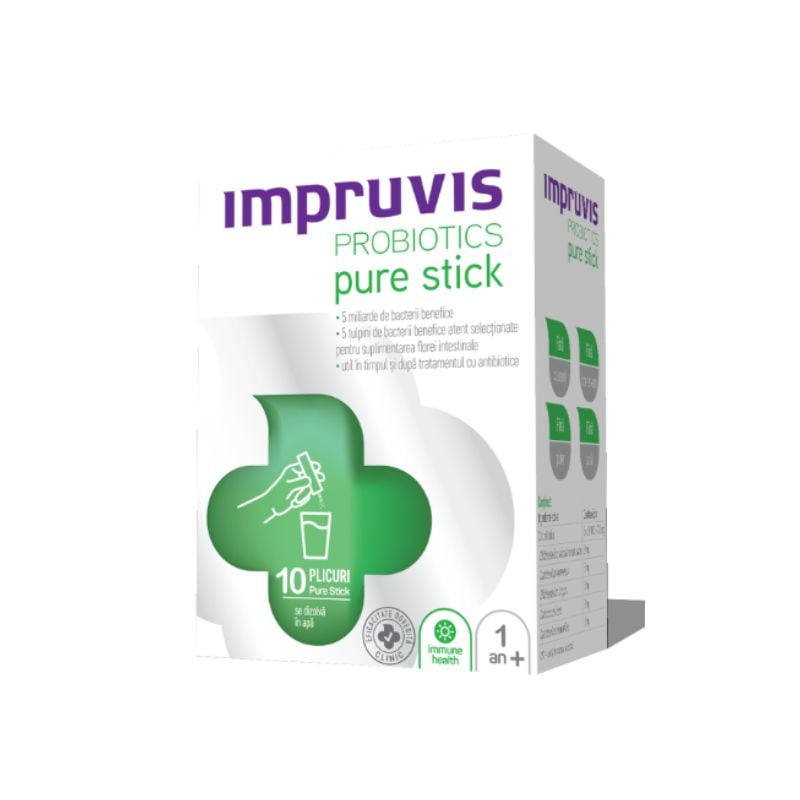 Impruvis Probiotics Pure Stick, 10 Plicuri