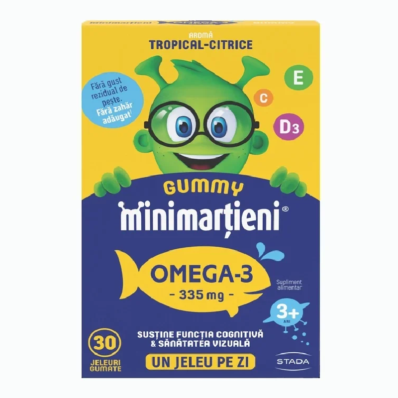 Jeleuri Minimartieni Gummy Omega, 30 jeleuri, Stada