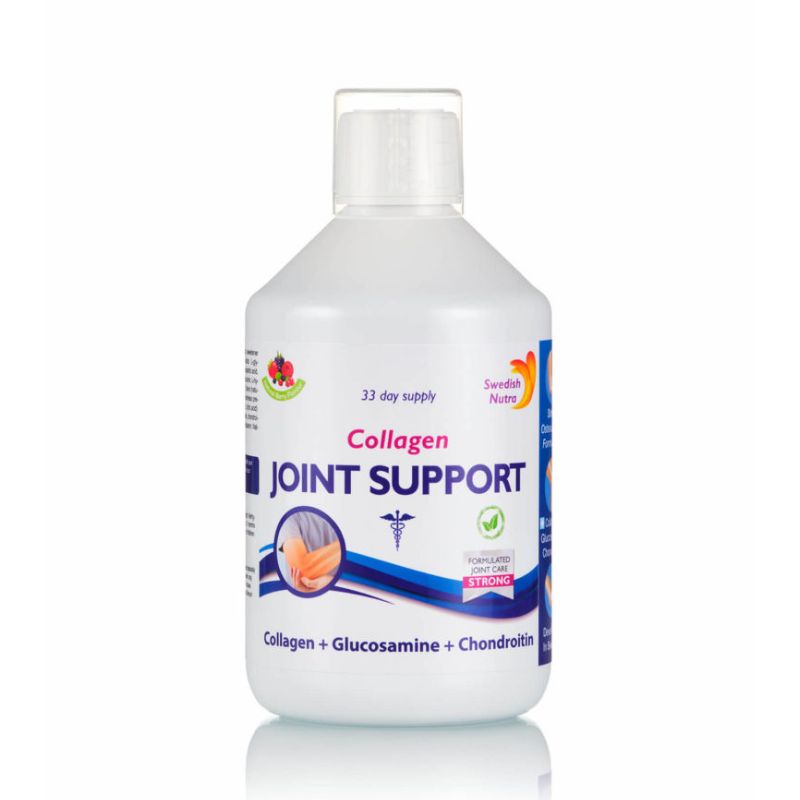 Colagen Lichid Hidrolizat 5000 mg Joint Support, Tip 2, 500 ml, Swedish Nutra 500 imagine noua