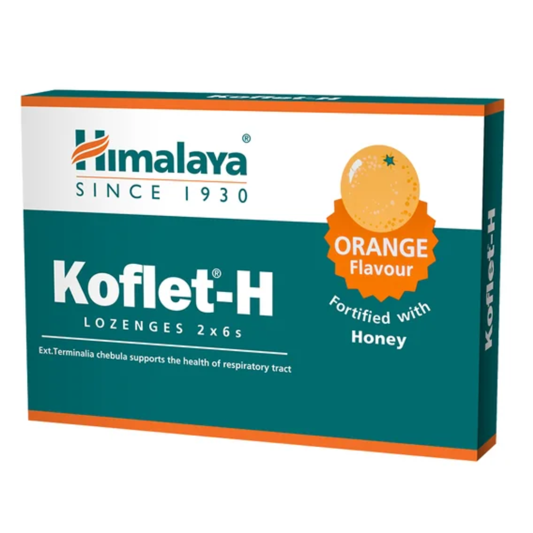 Koflet-H cu aroma de portocale, 12 pastile, Himalaya