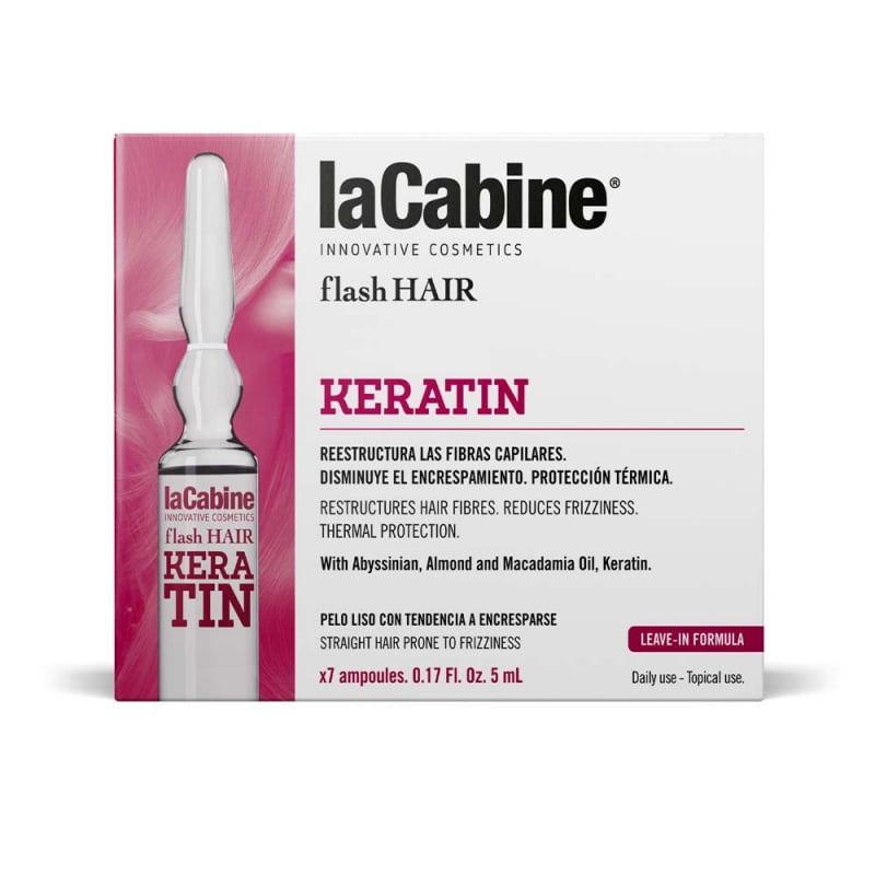 La Cabine Flash Hair Botox Keratin fiole pentru par, 7 fiole*5ml Botox imagine 2022