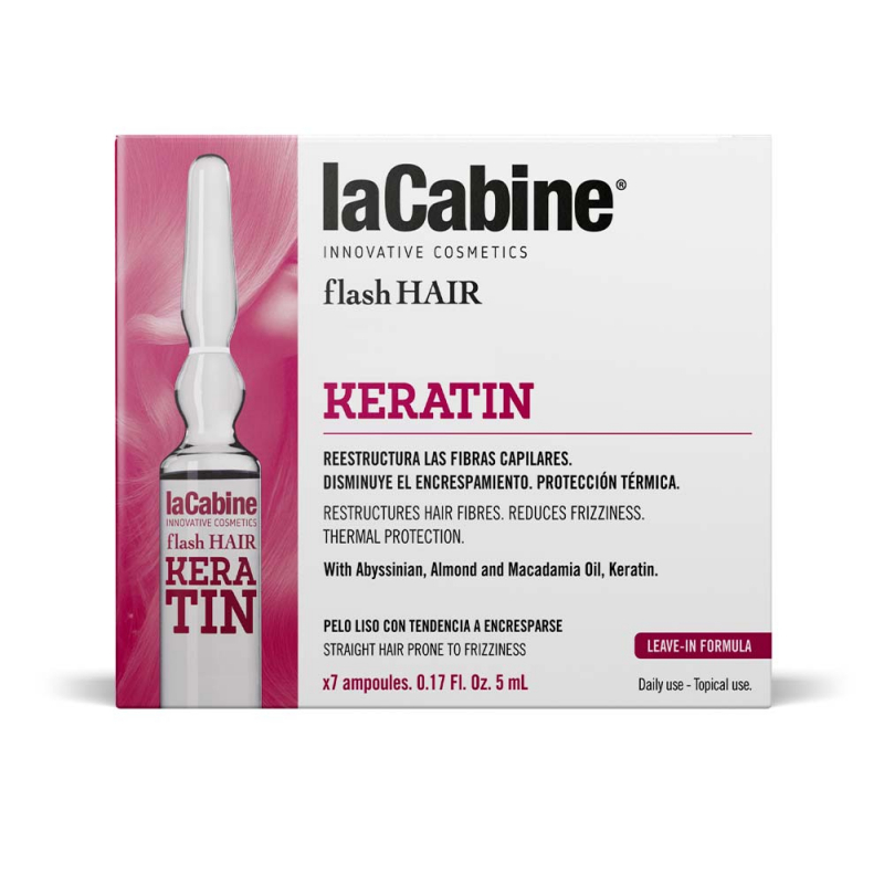 La Cabine Flash Hair Botox Keratin Fiole Pentru Par, 7 Fiole*5ml