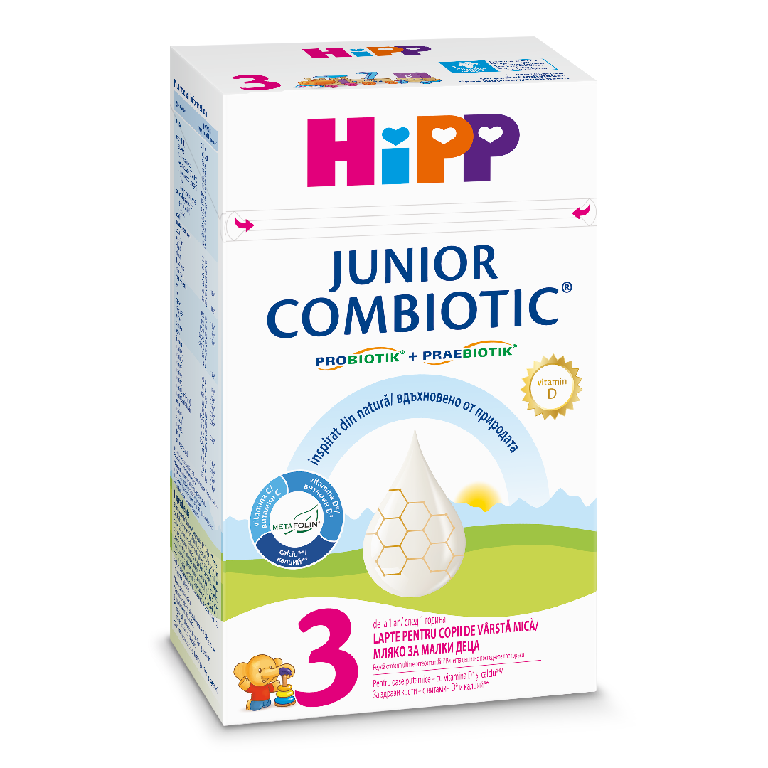 Lapte praf formula de crestere Junior Combiotic 3, 1an+, 500g, Hipp 1an imagine 2022