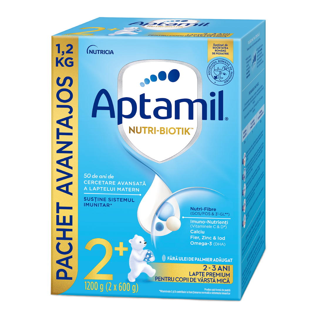 Lapte Praf Nutri Biotik 2+, 2-3 Ani, 1200 G, Aptamil