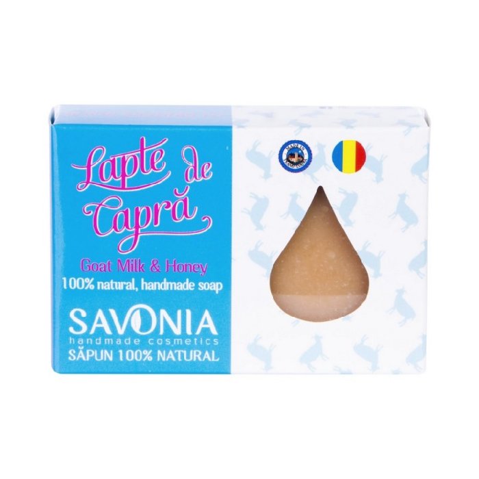 Sapun Natural Lapte de Capra si Miere, 90g, Savonia
