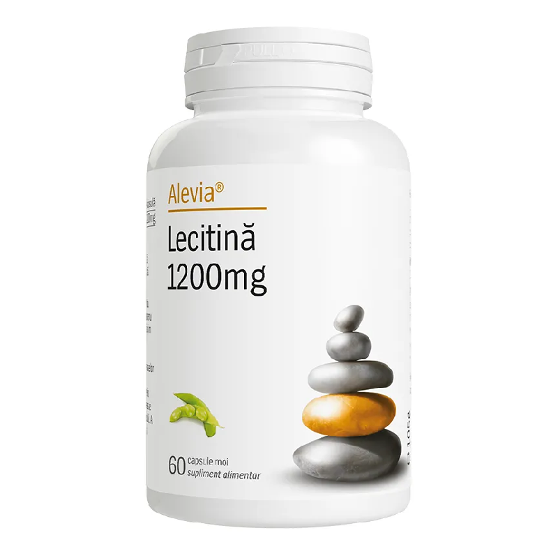 Lecitina 1200mg, 60 capsule, Alevia