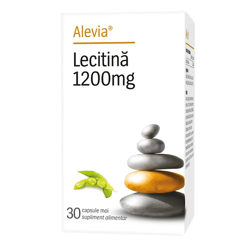 Lecitina 1200mg, 30 capsule, Alevia
