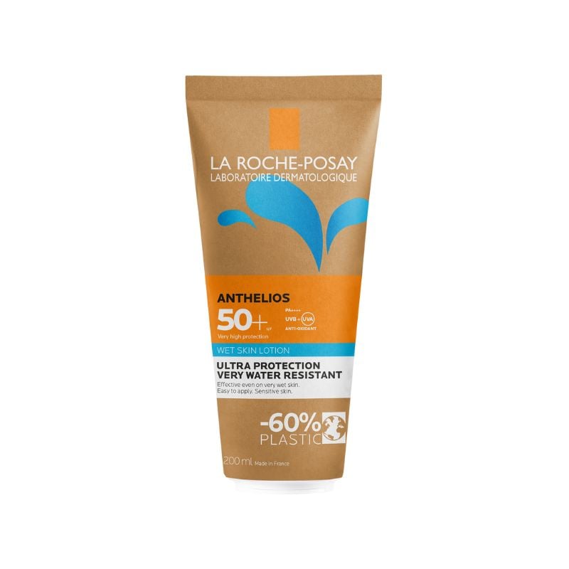 Lotiune Wet Skin SPF 50+ pentru corp Anthelios Eco Tube, 200 ml, La Roche-Posay