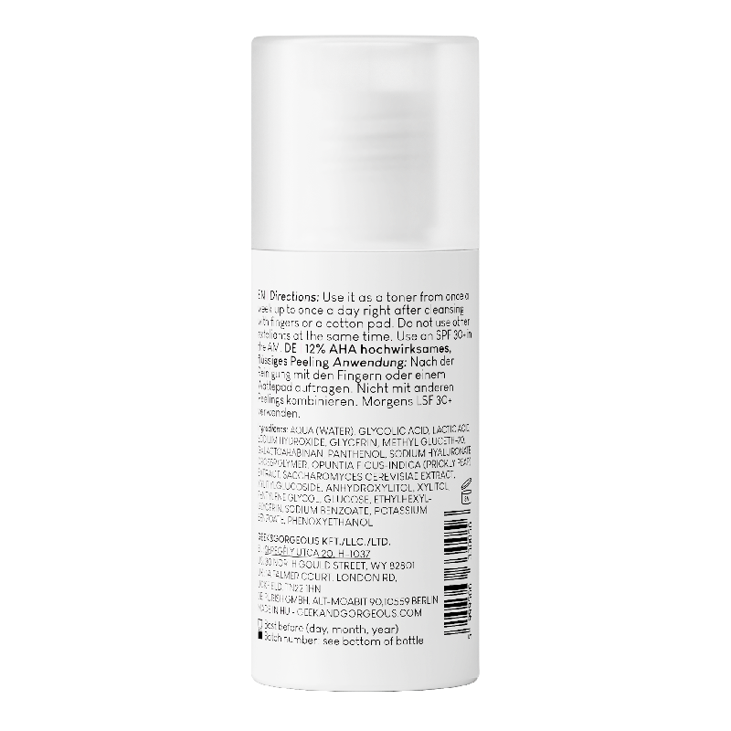 Lotiune exfolianta Smooth Out, 30 ml, Geek & Gorgeous