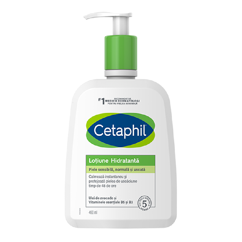 Lotiune hidratanta pentru piele uscata si sensibila, 460 g, Cetaphil