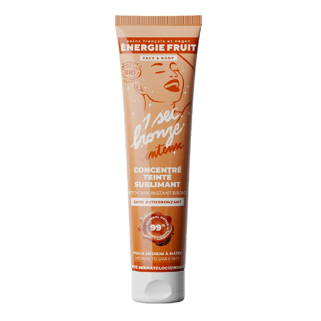 Lotiune iluminatoare fata si corp cu efect de bronz instant Mid to Dark skin, 100ml, Energie Fruit