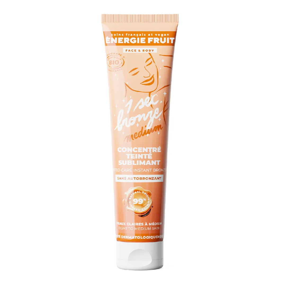 Lotiune iluminatoare fata si corp cu efect de bronz instant Light to Mid skin, 100ml, Energie Fruit
