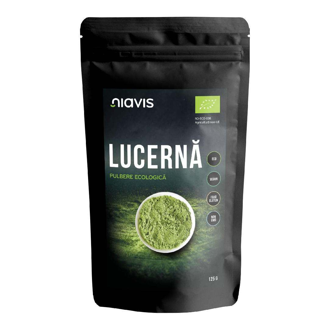 Lucerna Alfalfa pulbere ecologica, 125 g, Niavis