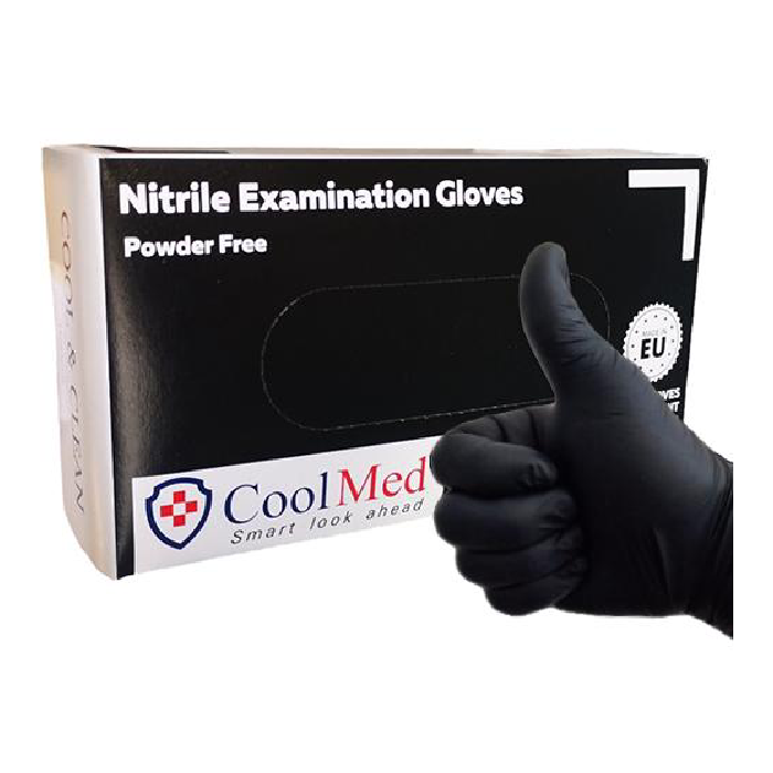 Manusi examinare nitril, negre, marime XL, 100 bucati, Cool Med farmacie nonstop online pret mic aptta